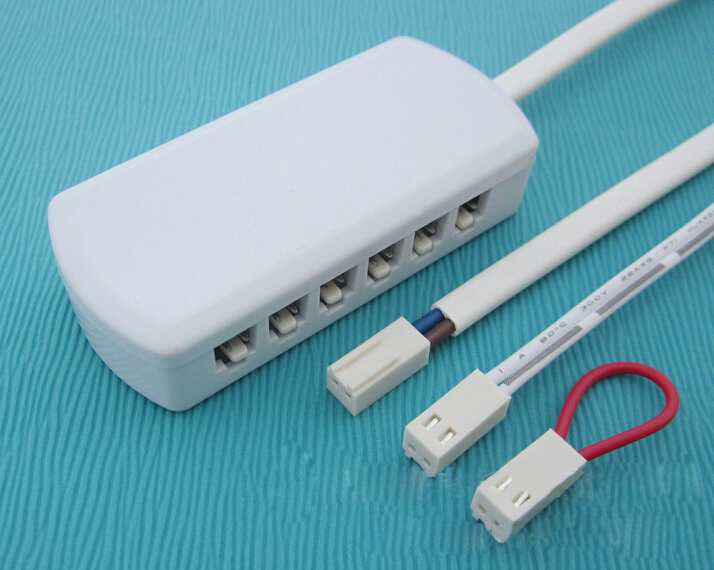 6 way LED splitter box,JST connector plug spitter box