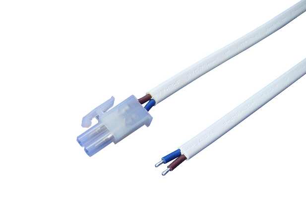 male and female AMP plug cable,white color